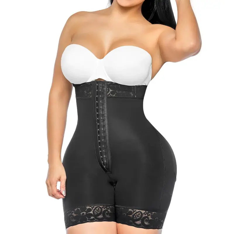 YIANNA Tummy Control Shapewear for Women Fajas Colombianas Shorts Butt Lifter with Zipper Crotch