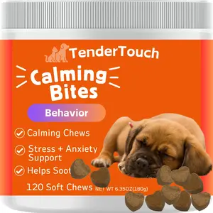 Calming Dog Chews - 120 Count - Natural Anxiety Relief for Everyday Stress & Travel - Tender & Delicious
