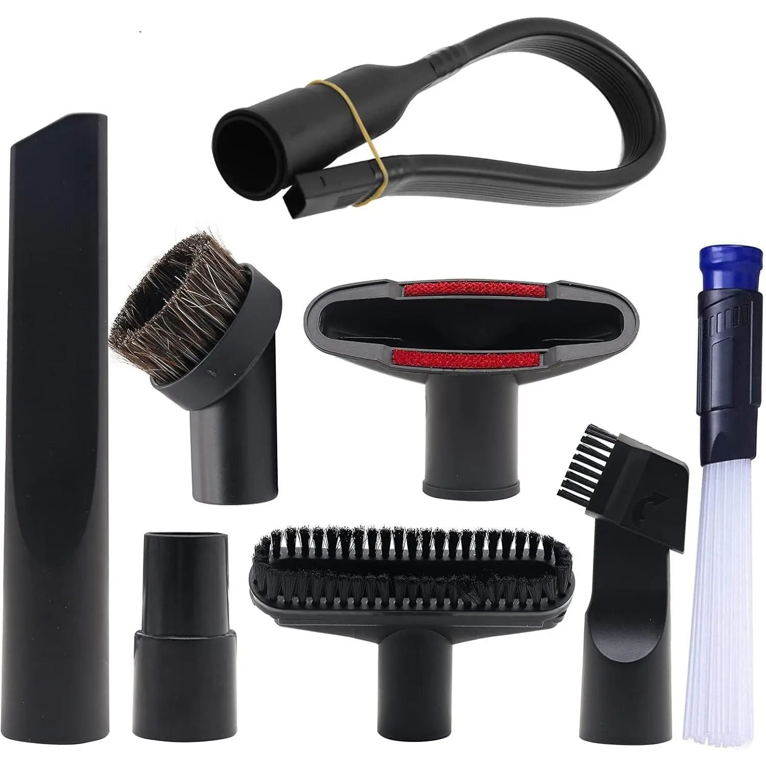 1 1/4" Shop Vacuum Cleaner Attachments Brushes for Vac Accessories 1/4 inch 1 3/8 inch, Set of 8