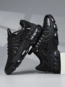 New Men's Sporty Training Shoes, Breathable Mesh with Textured Accents, Anti-Slip Shock Absorption Sole, Versatile Fashion for Running & Daily Use