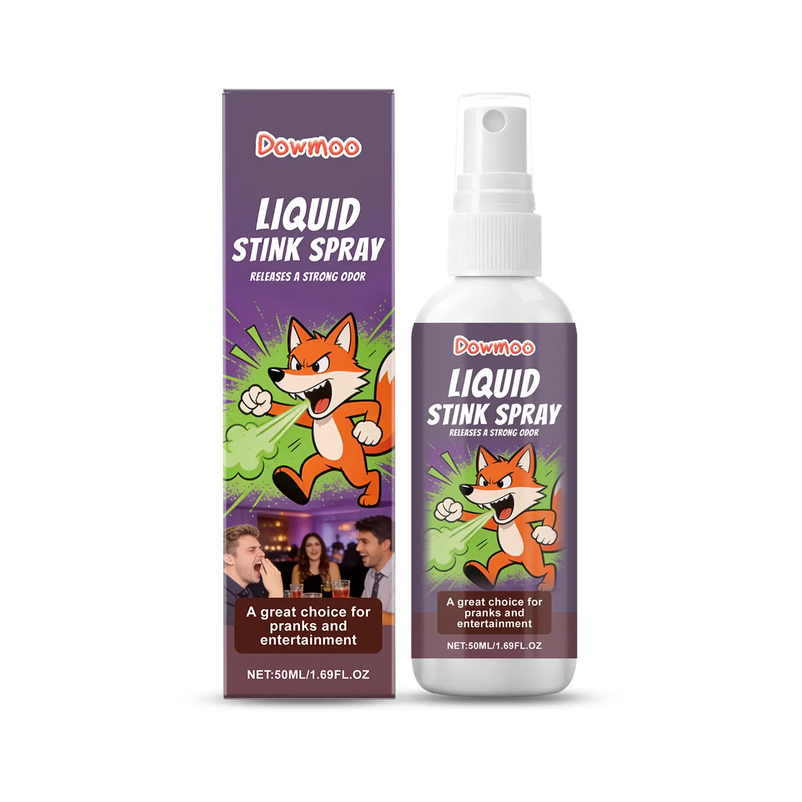 Dowmoo Prank Spray - Funny Gag Toy Trick Prop with 1,2-hexanediol, Methanethiol, Easy to Use, Odor-Eliminating, April Fools' Day Party Entertainment (Read Instructions Before Use)