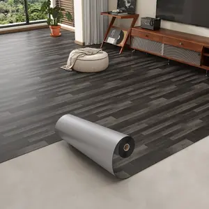 1 Roll Thick Durable PVC Material 3D Texture Floor, Vintage Wood Grain Pattern, Self-Adhesive, Easy to Remove and Replace, Waterproof, Durable, Easy to Clean, Indoor DIY Flooring