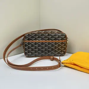 Pre-owned Goyard Canvas Crossbody Bags Sac Cap Vert Black Gold GIA0602