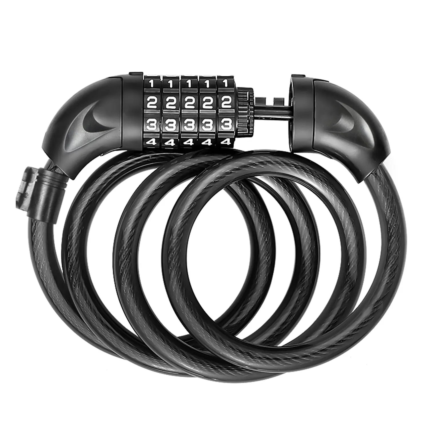 Bicycle Password Lock for Bicyclists, Thickened Steel Cable Lock with Steel Cable Clamp, Adjustable for Mountain Bikes, Electric Bikes, Rustproof