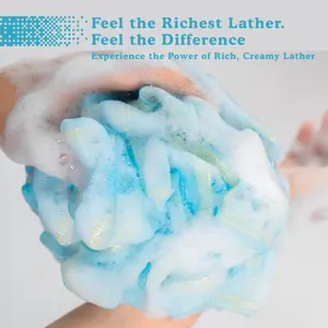 BaazPrime Natural Loofah Sponge for Body Exfoliation – Deep Cleansing Shower & Bath Scrubber for Smooth, Glowing Skin – Eco-Friendly Exfoliating Body Sponge for Men & Women