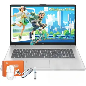 HP 17 Inch Laptop Computer for Business & Students, Intel Core i5-1334U, 8GB/16GB/32GB RAM, 256GB/512GB/1TB/2TB SSD, 17.3" FHD Display, Fingerprint Reader, Backlit Keyboard, Wi-Fi 6, Webcam, Windows 11 Pro