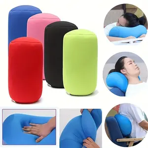 Portable Mini Microbead Roll Pillow - Odorless, No Power Required, Ideal for Travel and Bed Decoration, Comfortable Cylindrical Design, Portable Cushion | Decorative Pillow | Soft Texture