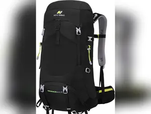 60L Hiking Backpack with Waterproof Rain Cover