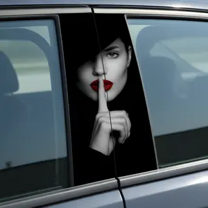 Beauty Girl Car B-Pillar Sticker - Stylish Design for Customization, Easy Application, Enhances Vehicle Appearance