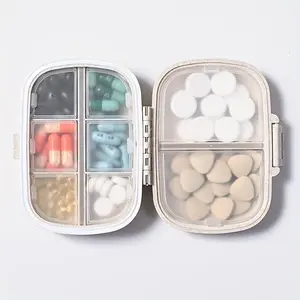 Stay Organized On-the-Go: Portable 8-Compartment Pill Storage Box, Supplement Organizer for Travel & Purse