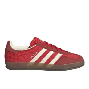 adidas Womens Gazelle Indoor Lace Up Sneakers Shoes Casual - Red