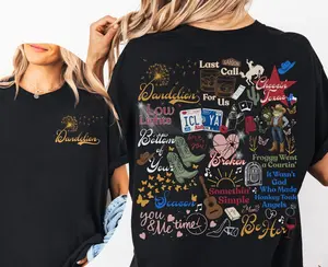 Vintage Ella Dandelion Lyric Shirt, Choosin Texas Song Shirt, Country Concert Outfit, Retro Western Tour Apparel Langley Music Fan Gift.