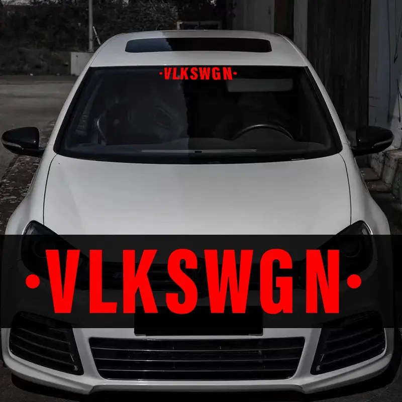 2026 New VLKSWGN Car Stickers Auto Front Windshield Rear Window Decal for Volkswagen Golf Mk6 Mk7 R Line GTI Polo Skoda Octavia Seat Leon For Car Décor