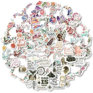 Christian Stickers for Bible Journaling Made of Washi Tape 125 PCS, Inspirational Verses and Decorative Frames Bible Stickers, Perfect for Bible Study, Planners, Laptops and Water Bottles