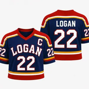 Off-Campus Hockey Romance Inspired Unisex Crop Top Jersey, Briar University Logan 22 Crop Top Hockey Jersey