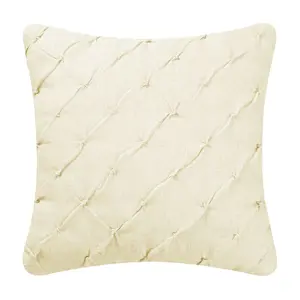 18" x 18" Diamond Tuck Solid Throw Pillow by Valerie