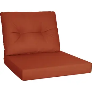 Outdoor Loveseat Cushions for Patio, 24x24 Waterproof Replacement Patio Furniture Cushions, Deep Seat and Backrest Cushion Set for Patio Couch, Bench