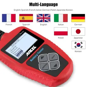 Anzel Car Battery Tester SA01 - Multi-Language Support English Spanish French Italian German Polish Japanese Korean