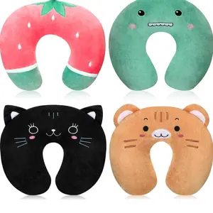 1pack Travel Pillows for Airplanes Cute Animal Neck Pillows for Car Seat Soft U Shaped Head Chin Support Pillow Airplane Essentials for Sleeping Trip Train Gift