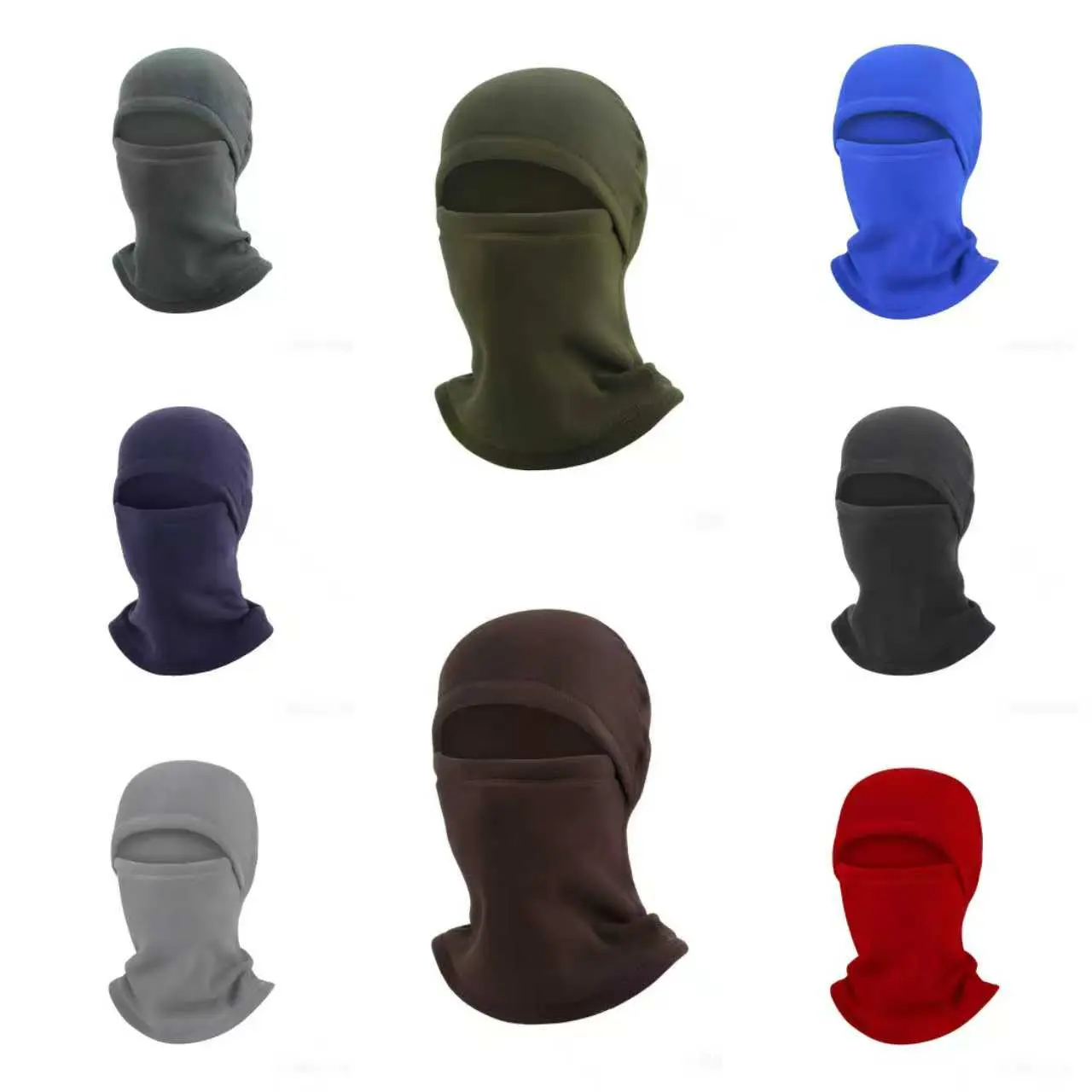 Adult Winter Fleece Balaclava Face Mask - Windproof, Warm Protective Gear for Motorcycle Riding, Hiking, Rock Climbing Outdoor Activities