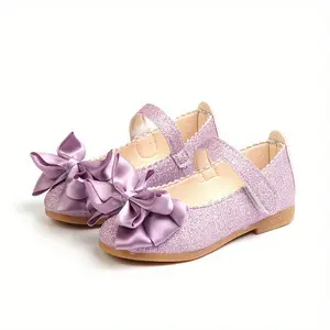 2024 New Spring And Autumn Girls' Shoes, Soft-Soled Baby Shoes, Stylish Dance Shoes with Sequins for Children