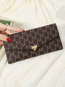 New women's three fold multifunctional textured wallet with multiple card slots, featuring elegant folding card slots and zippered pockets, suitable for outdoor travel and returning to school