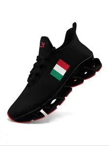 Men's Italy Flag Chunky Trainers, Unisex Casual Comfortable Sports Sneakers, Breathable Chunky Walking Shoes for Daily Wear