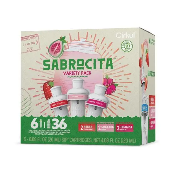 🔥 BEST SELLER | Cirkul Sabrocita 6-Pack. No Sugar, 0 Cal Flavored Water