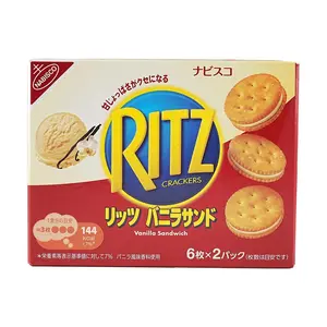 RITZ Japan Vanilla Cream Sandwich Cookies - 2 Pack, 106g Each | Delicious Snack Treat