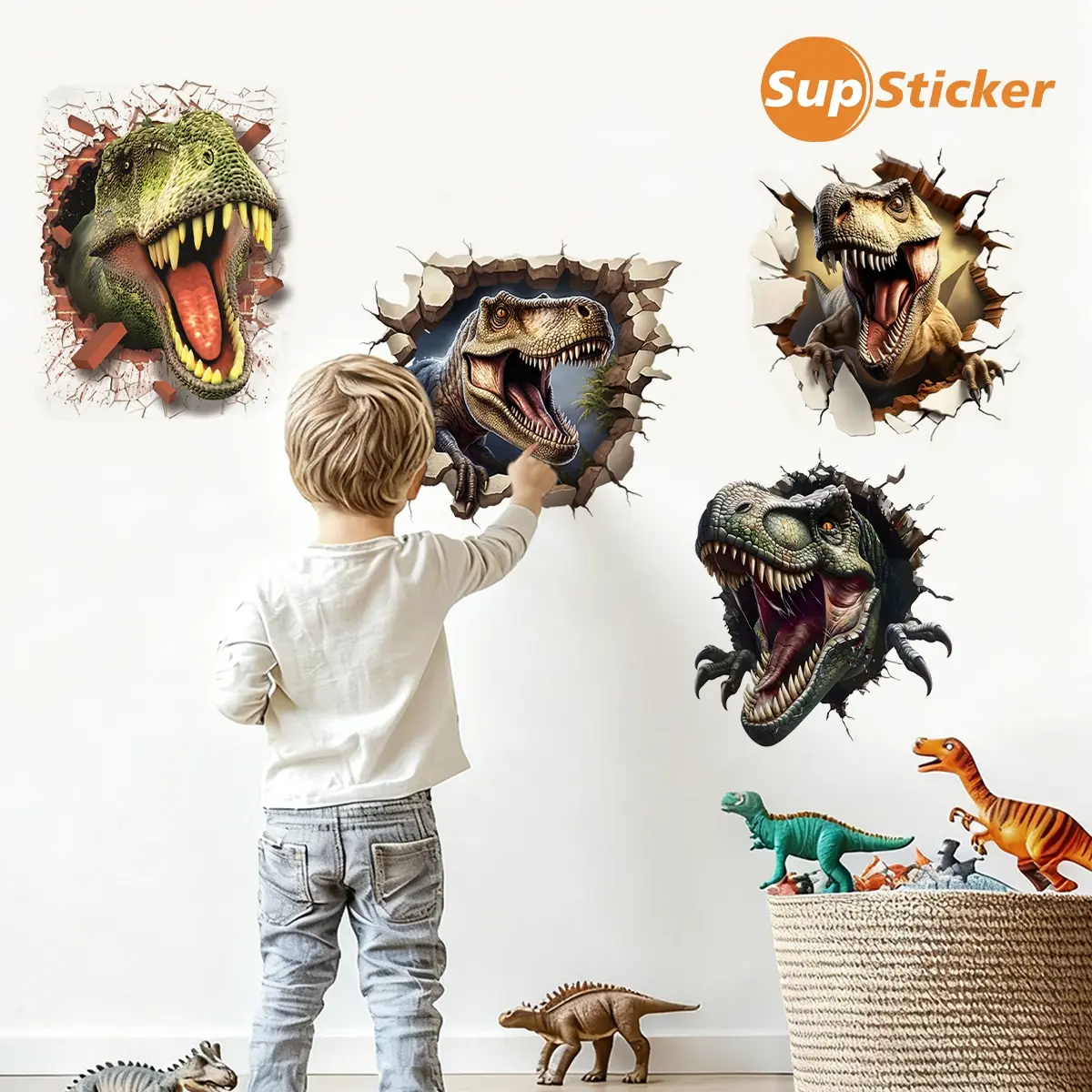 Dinosaur Decorative Wall Sticker, Wall Decal, Wall Art Stickers, Durable PVC Material, Self-Adhesive Peel & Stick, Easy Installation, Kids Room Decor, Game Zone, Home DIY, Space Decoration, Versatile Usage