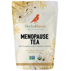 Meno pause Tea for Women with Black Cohosh, Chasteberry, Sage, Red Clover, Chamomile, Raspberry Leaf