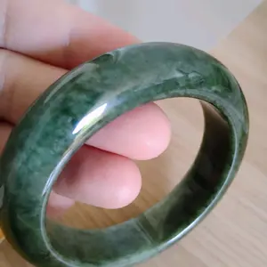natural green jade bangle size 60.5mm