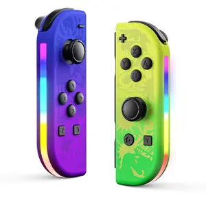 Switch Controllers for Nintendo Switch/Lite/OLED,Wireless Game Controller(L/R) Support Colorful RGB Light/Motion Control/Wake Up Function/Six Axis/Turbo Function