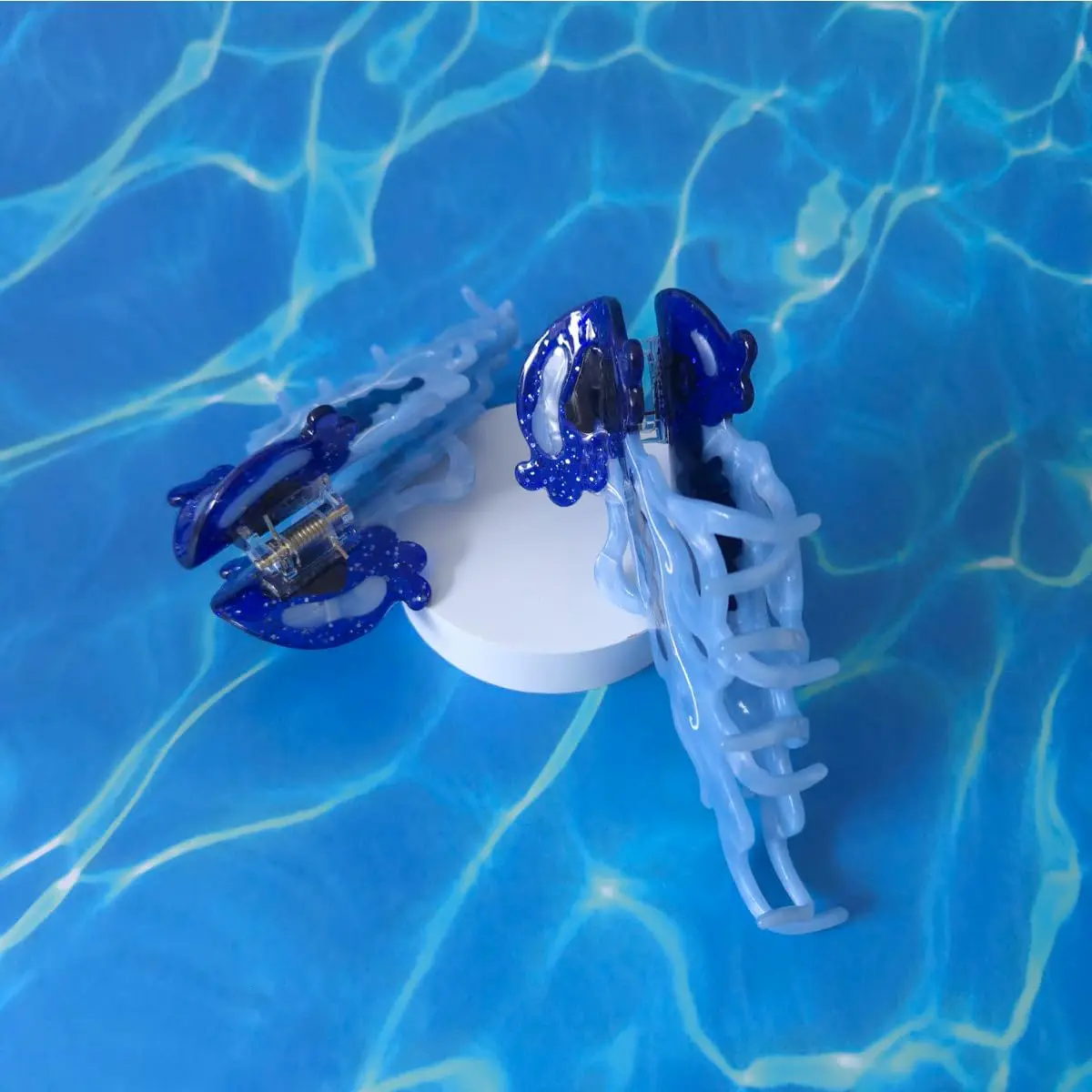 Ocean Jellyfish Hair Claw - Clip Large OMG Decor - TikTok Shop display picture 2