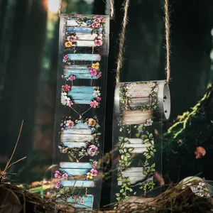 1 Roll/bag Pet Tape, Forest Guide Series Wood Tag Theme Stationery Decorative Supplies, Ideal for Scrapbooking & Journaling Crafts, Decorative Decal, Scrapbook Materials