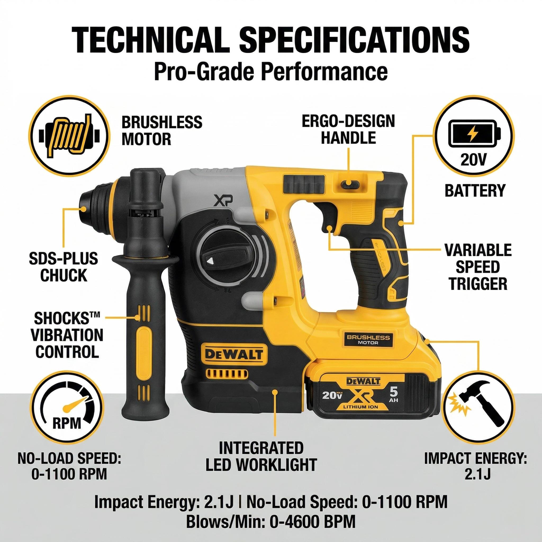 DEWALT DCH273 impact hammer drill