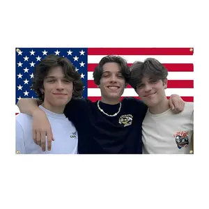 Sturniolo Triplets USA flag 3x5 Ft For Outdoor indoor,Sturniolo Triplets Flag Poster Wall Hanging American Banner Chris Sturniolo lconic American flag Tapestry for Bedroom Living Funny Decor Gift Hanging
