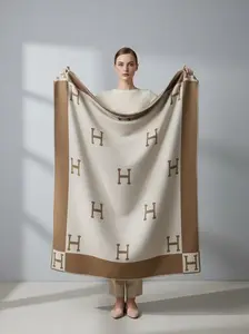 Blanket + Travel Blanket + Couch Throw H-Blanket MultiUseBlanket CozyLifeSingle for Airconditioning Sofa Nap Cooling UltraThin Portable Luxury Material