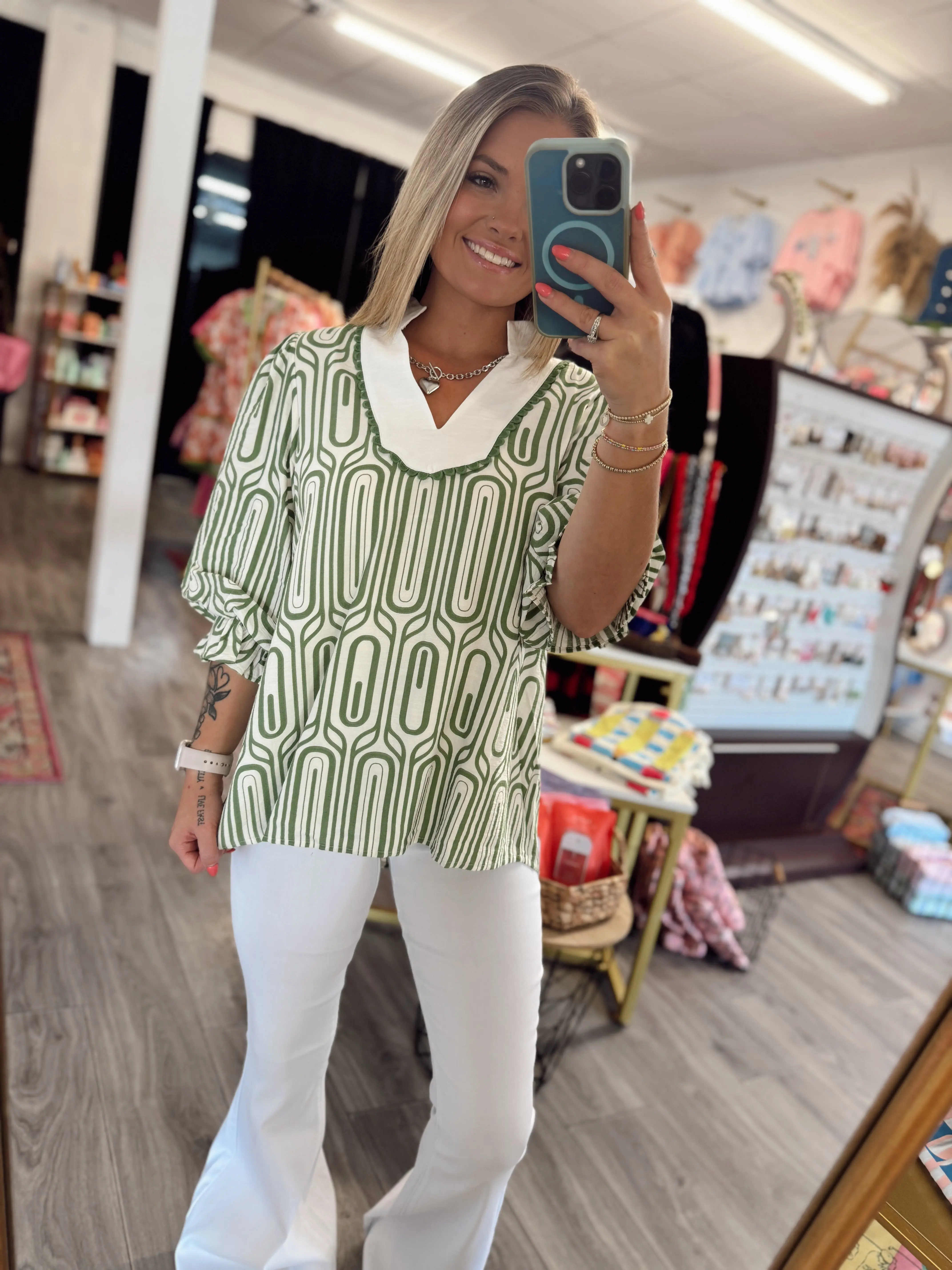 Gema Blouse - Sage