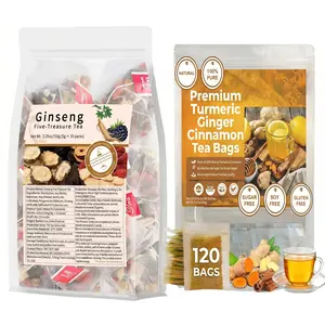 120 Pcs Turmeric Ginger Cinnamon Tea, Cinnamon Tea, Ginger Turmeric Tea, Tea Bags, Turmeric Ginger Cinnamon Tea Bags, No Sugar, NoCaffeine, No Gluten