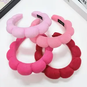 Women's Vibrant Color Sponge Headband Set - Elegant Rose-Tone Soft Padded Hair Hoops, Lightweight All-Match Hair Accessories for Daily Wear, Parties, Headbands