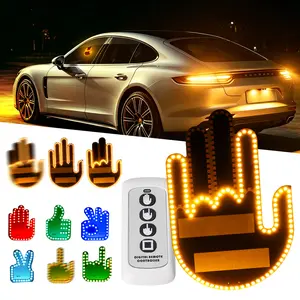 Yobis LED Car Gesture Light — Multifunctional Warning, Signaling, and Anti-Rear-End Light; Remote-Controlled Interactive Palm & Finger Light; Car & Truck Supplies, Vehicle Accessories, LED Car Lights; Car Accessories, Truck Accessories, Car Essentials.
