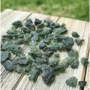 Messy Awakening 1 Authentic Rough Moldavite - Rapid Transformation Stone for Heart Chakra, Manifestation & Abundance - Meteorite Tektite Raw Crystal - Choose Size & Quality Grade