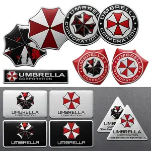 1Pcs Universal Car Sticker Aluminum Alloy Bio Protective Umbrella Corporation Crisis Logo Emblem Badge Car Modification Accessories Motorcycle Auto Body Rear Decoration Decal For AUDI SKODA FORD VOLVO TOYOTA KIA FIAT SUZUKI Car Decals