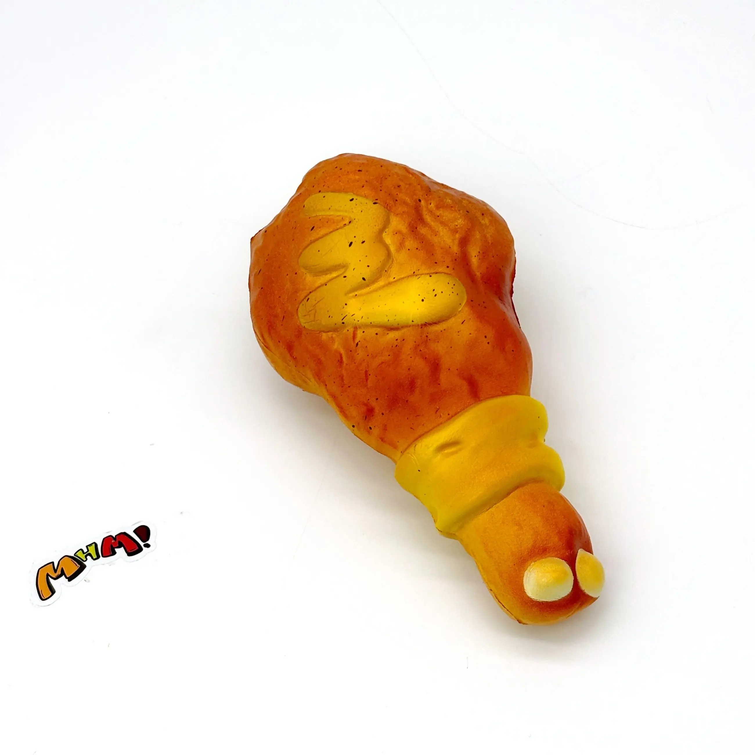 MHM Fried Chicken Drumstick Slow Rising Squishy Toy, Soft Food-Themed Sensory Fidget Toy with Sticky Texture, Cute Kawaii Gift