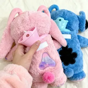 Cute Pastel Plush Hand Warmer Bottle Thickened Thermal Hot Water Bag for Cozy Winter Comfort Perfect New Year Gift