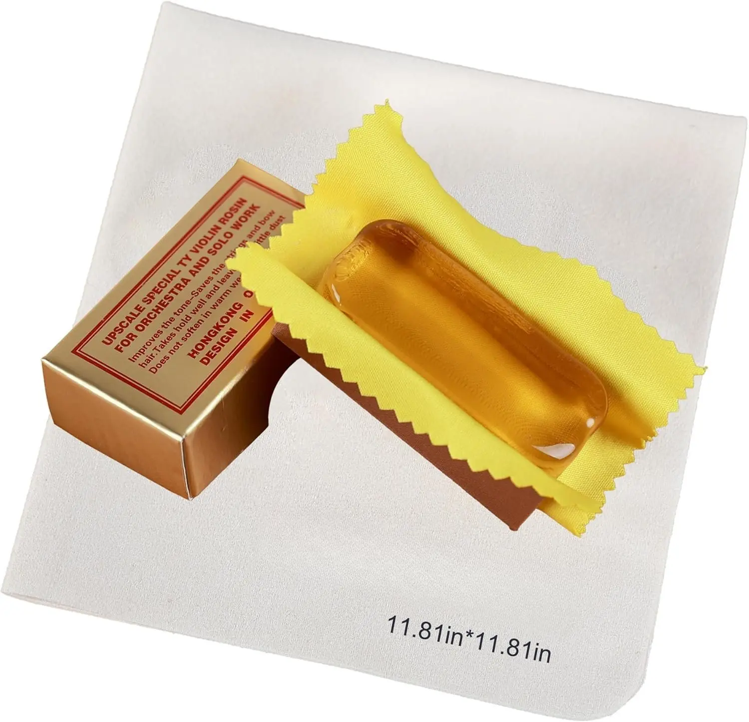 Rosin Violin Rosin,Violin,Viola & Cello Rosin for Bow,Smooth Bows Movement,Excellent String Grip,Light Low Dust, Rosin with Cleaning Cloth,Professional Rosin for Violin,Viola and Cello Bow