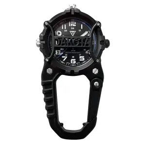 Dakota Cage Clip Microlight, Clip Watch, Flashlight and Watch with Watch Dial Protection, Outdoor Gifts for Men and Women, Use for Fishing