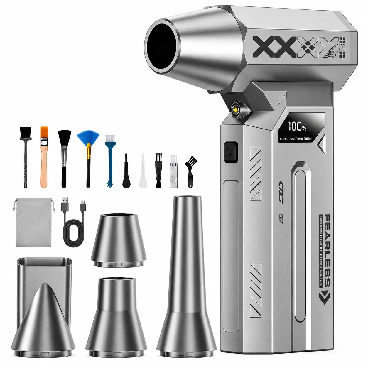 Mini Blower Turbo Fan – Handheld Portable Air Duster for Car, Computer, Keyboard & Home Cleaning | Rechargeable Cordless Air Blower with Powerful Brushless Motor & Stepless Speed Control | Perfect Father’s Day Gift for Dad, Men & Husband