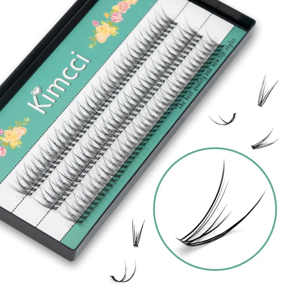 Kimcci  Dovetail Fly Eyelashes  Natural Soft Fasle Fake Eyelashes 0.07mm  Extension  Natural Slender Cross False Eyelashes 2026 New